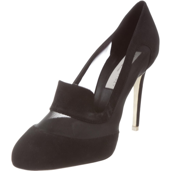 Sokd Stella McCartney Black Mesh Suede Pumps 9 | IT 39 - Picture 3 of 12